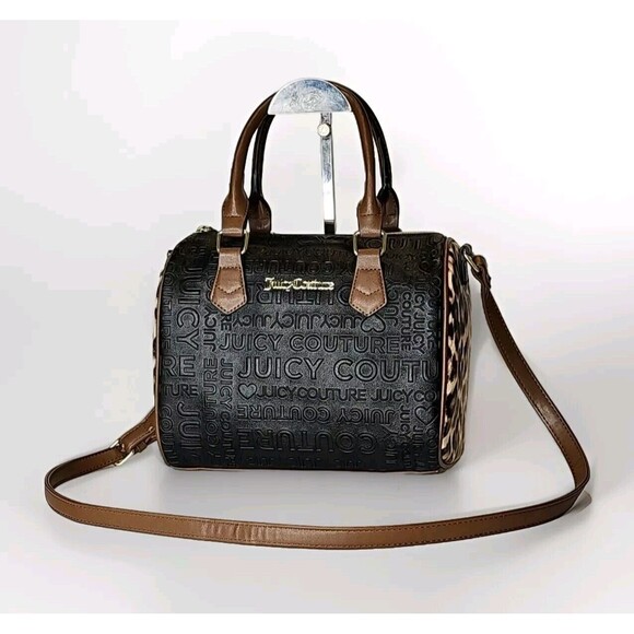 JUICY COUTURE Bag Bestsellers Fame Satchel w/ Crossbody Strap, Black Quilted NWT - Picture 1 of 9